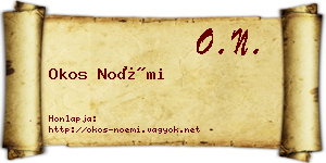 Okos Noémi névjegykártya